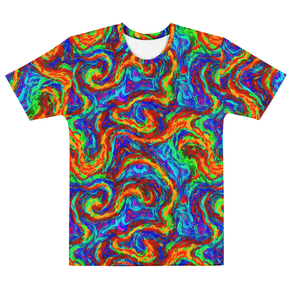 The Chromatic Rush on Men's Cotton Crew Neck T-Shirt — Front