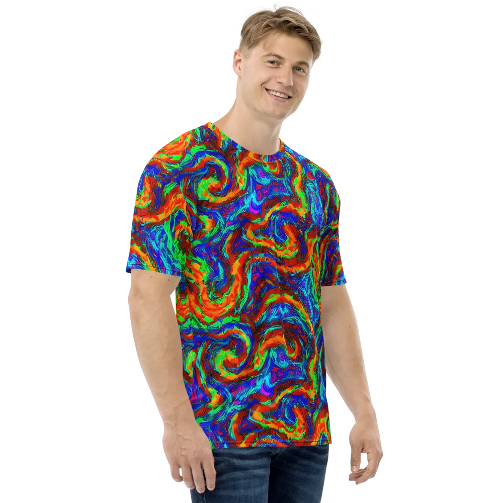 The Chromatic Rush on Men's Crew Neck T-Shirt — Right