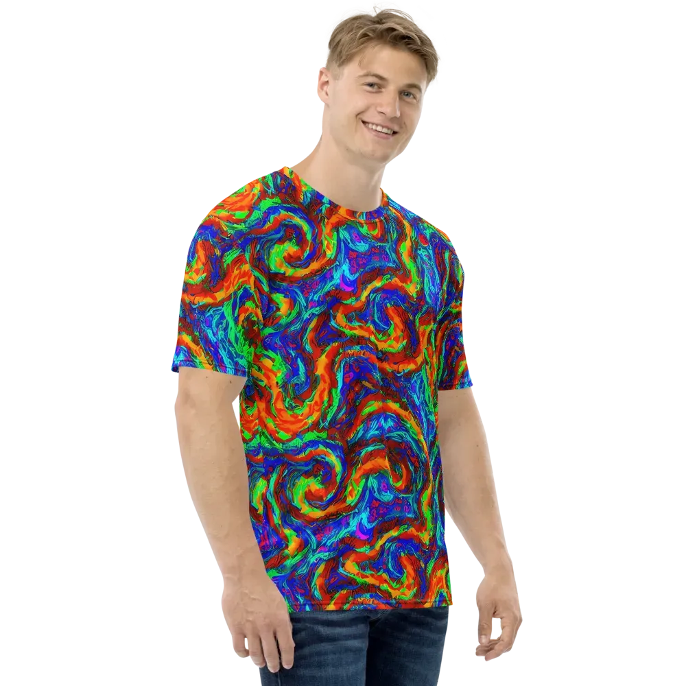 The Chromatic Rush on Men's Crew Neck T-Shirt — Right