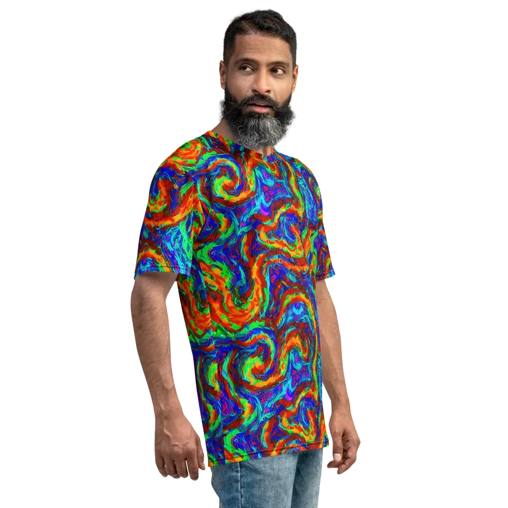 The Chromatic Rush on Men's Crew Neck T-Shirt — Right