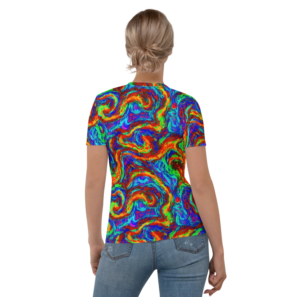 The Chromatic Rush on Women's Crew Neck T-Shirt — Back