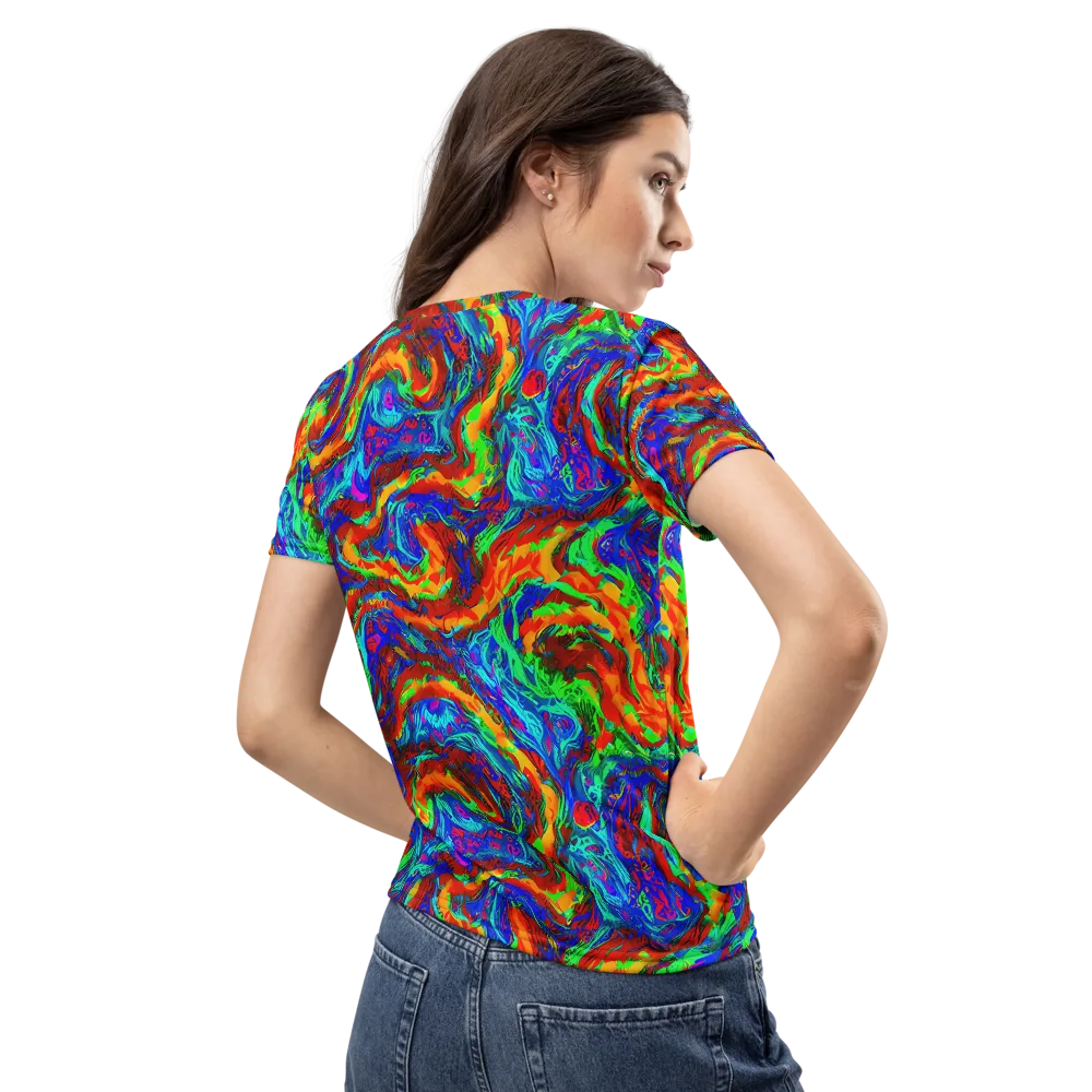 The Chromatic Rush on Women's Crew Neck T-Shirt — Back