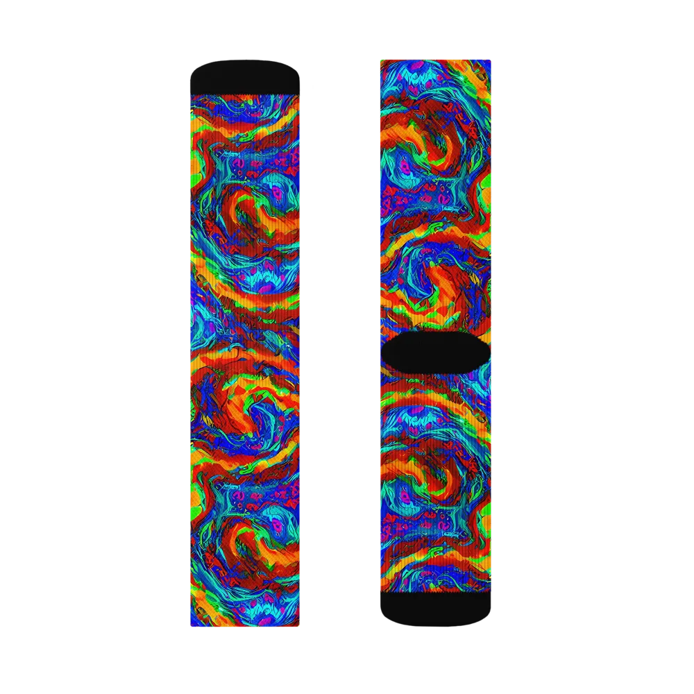 The Chromatic Rush on Socks — Left Sock