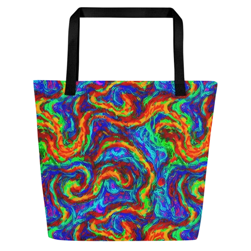The Chromatic Rush on a Large Tote Bag W/ Pocket