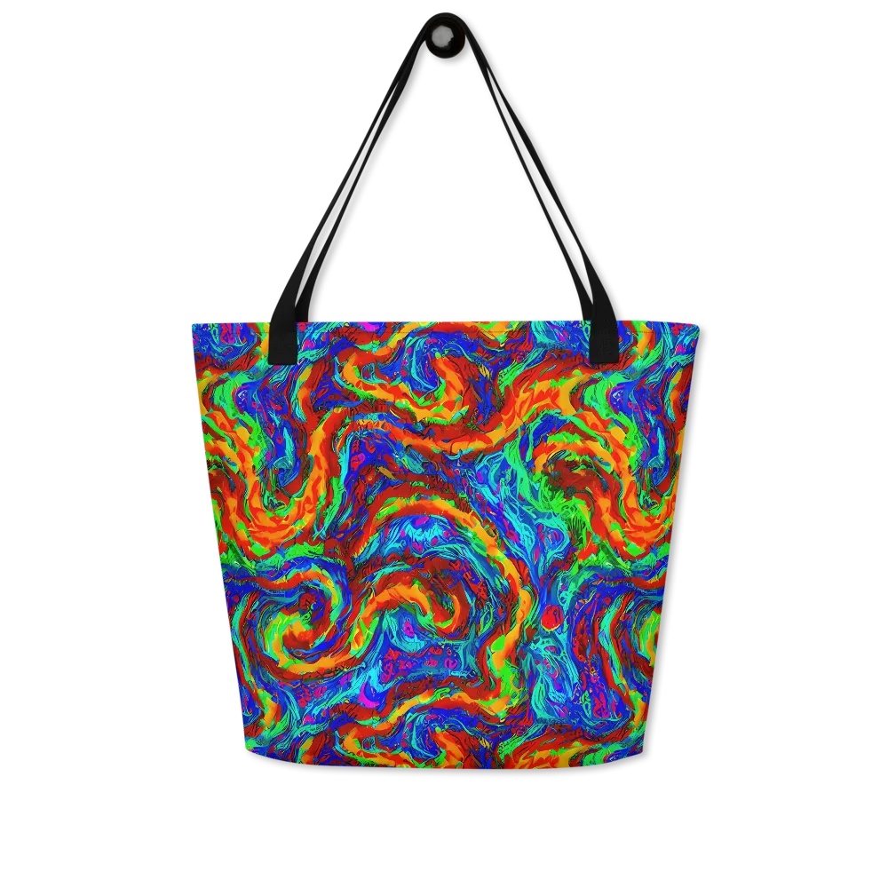 The Chromatic Rush on Large Tote Bag W/ Pocket — Front