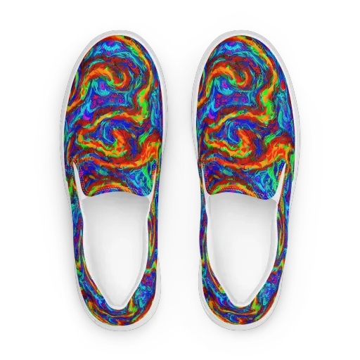 The Chromatic Rush on a Women's Slip-On Canvas Shoes