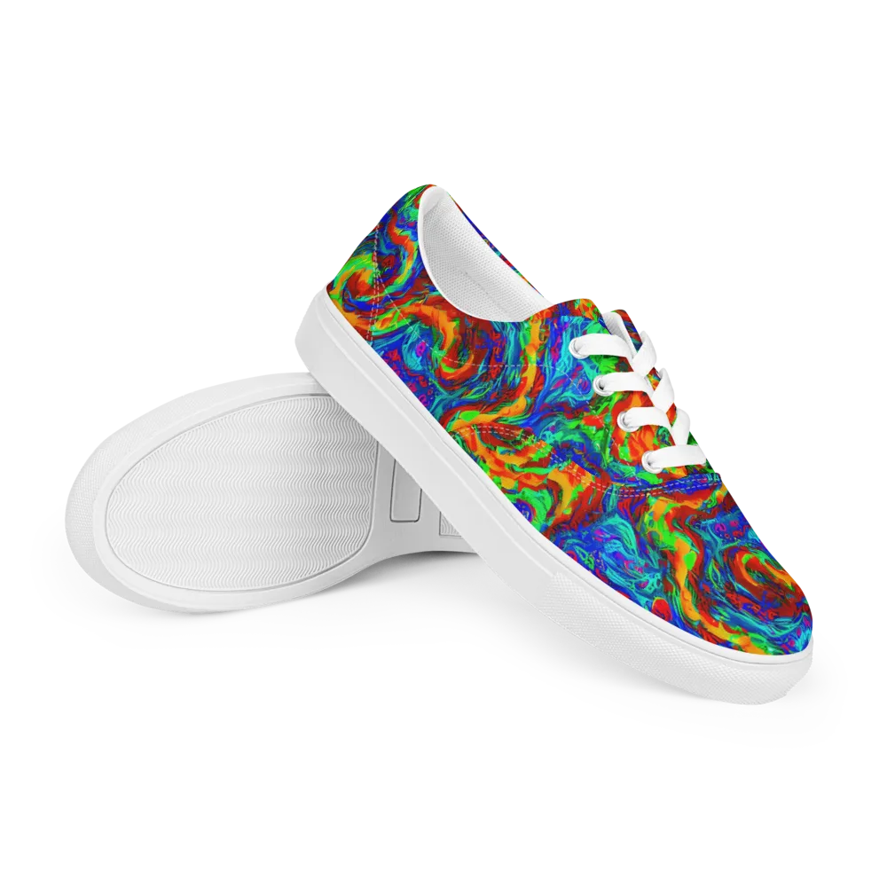 The Chromatic Rush on Men's Lace-Up Canvas Shoes — Right Front