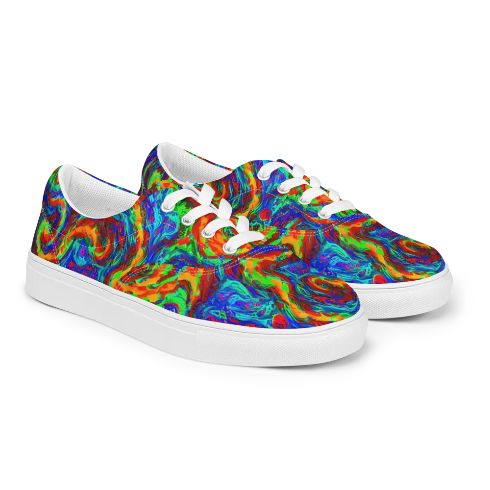 The Chromatic Rush on Men's Lace-Up Canvas Shoes — Right Front