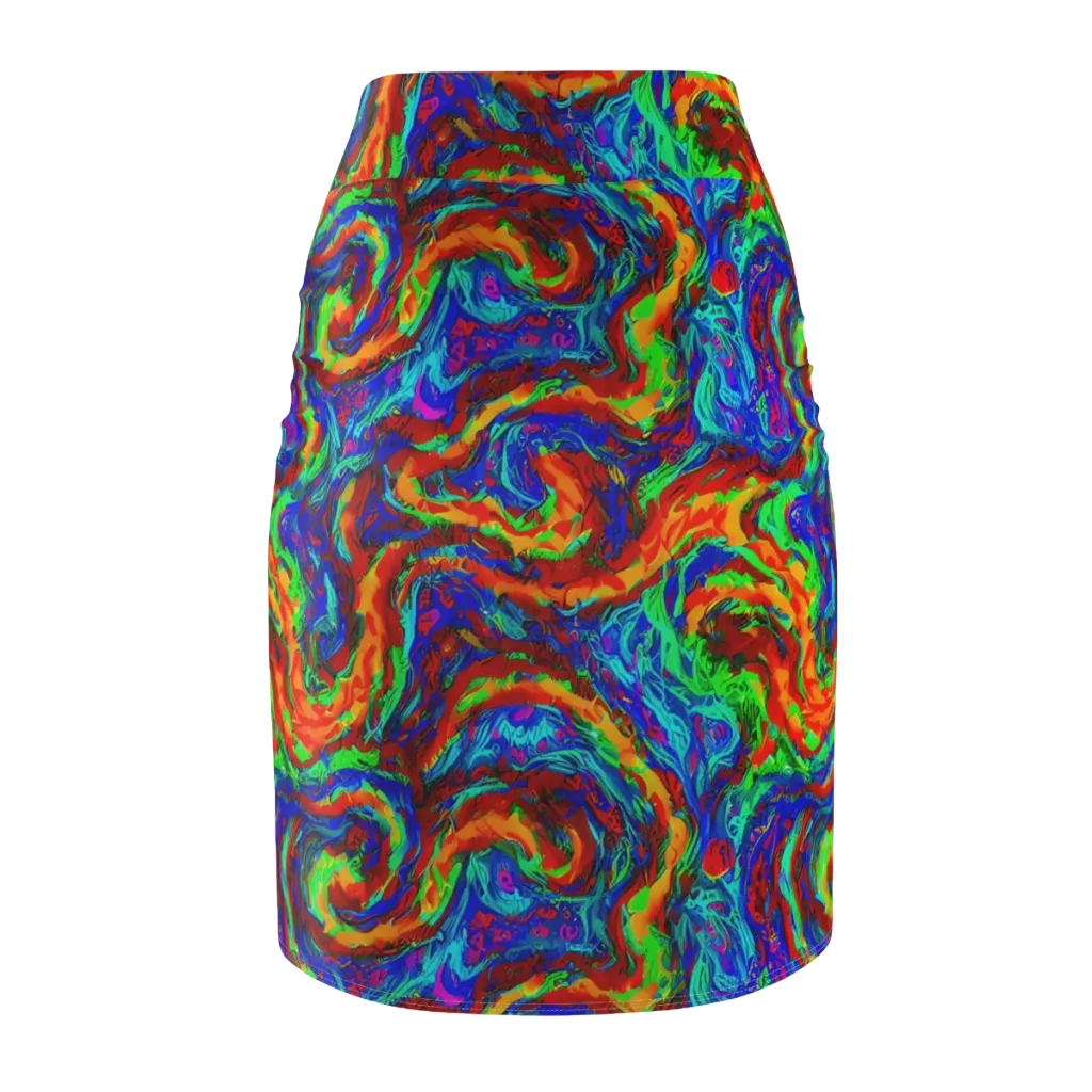 The Chromatic Rush on Pencil Skirt — Back