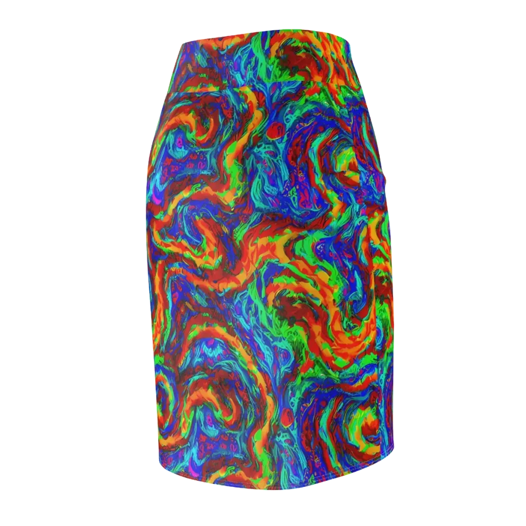 The Chromatic Rush on Pencil Skirt — Back Side