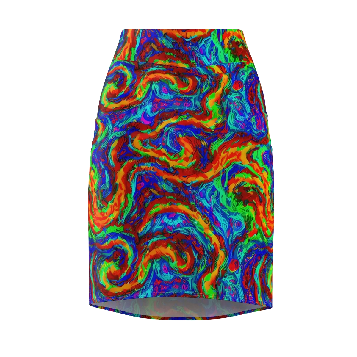 The Chromatic Rush on Pencil Skirt — Front