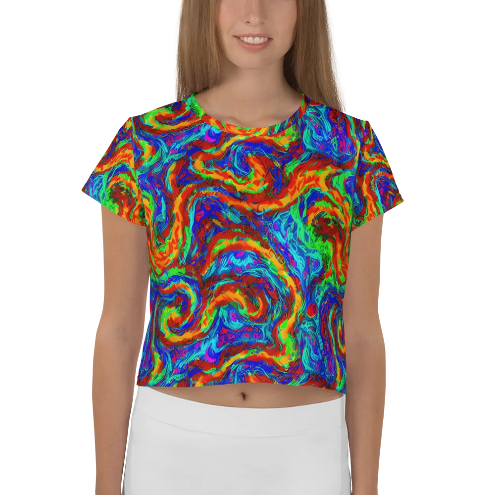 The Chromatic Rush on Crop Tee — Front