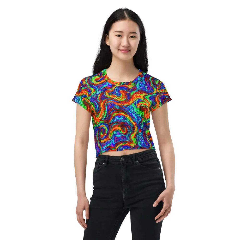 The Chromatic Rush on Crop Tee — Front