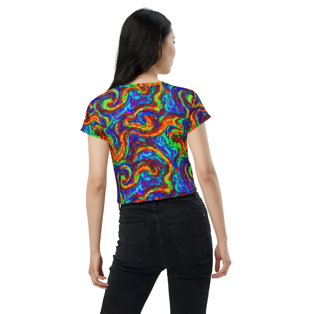 The Chromatic Rush on Crop Tee — Back
