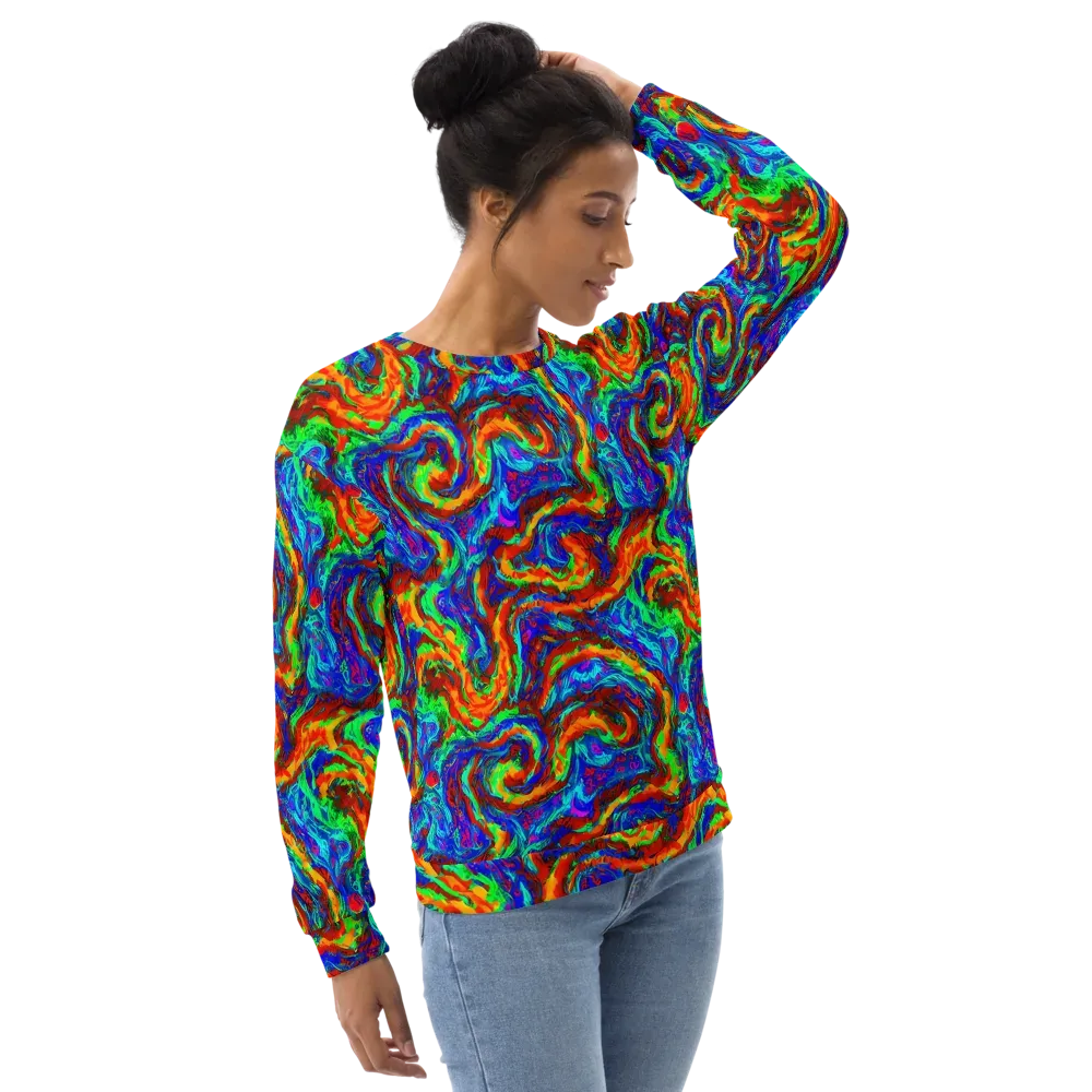 The Chromatic Rush on Sweatshirt — Right Front