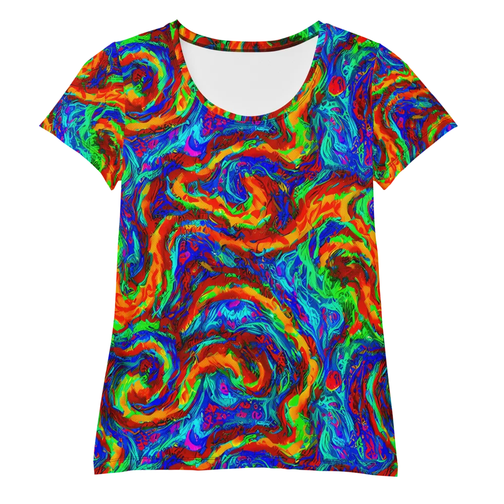 The Chromatic Rush on Women's Athletic T-Shirt — Front