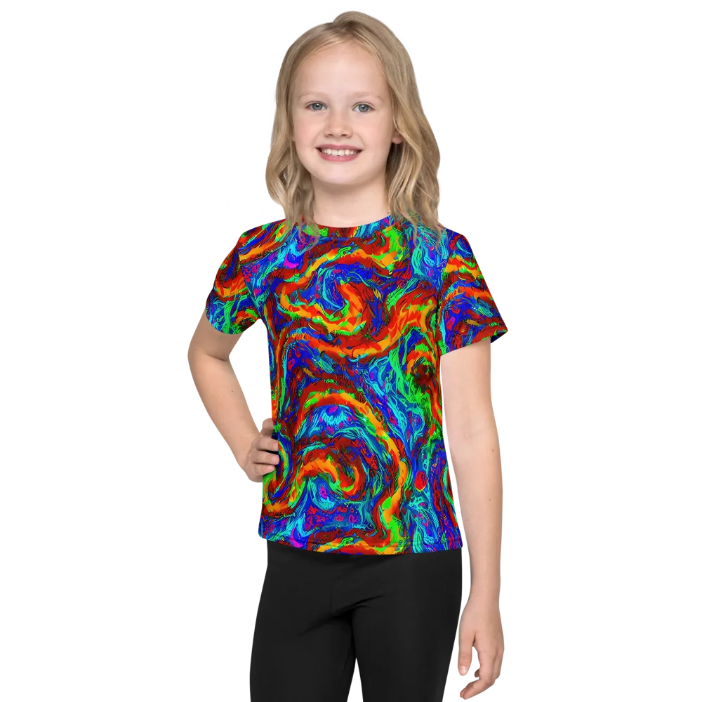 The Chromatic Rush on Kids Crew Neck T-Shirt — Front