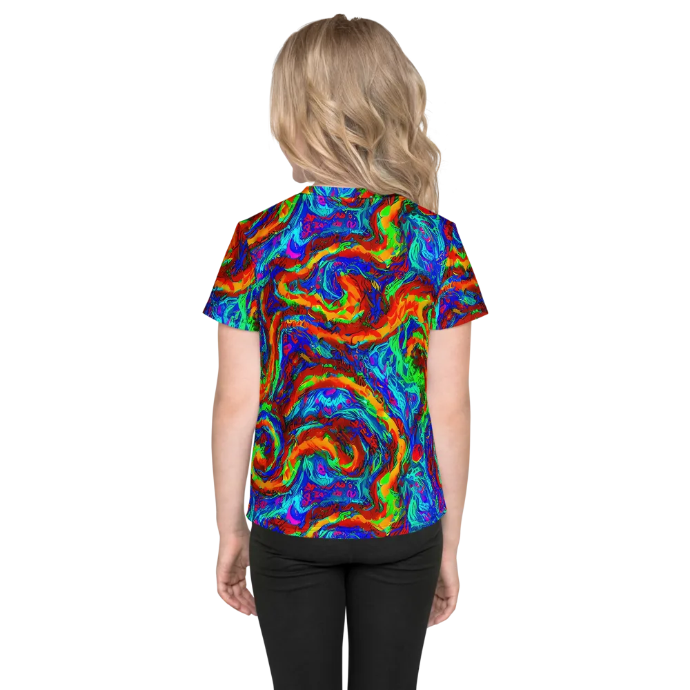 The Chromatic Rush on Kids Crew Neck T-Shirt — Back