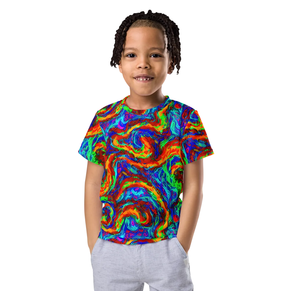 The Chromatic Rush on Kids Crew Neck T-Shirt — Front