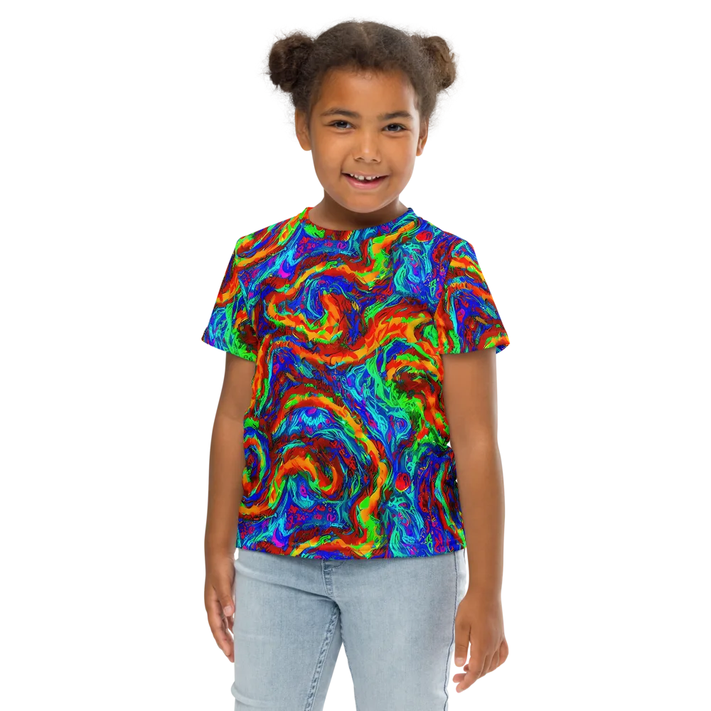 The Chromatic Rush on Kids Crew Neck T-Shirt — Front