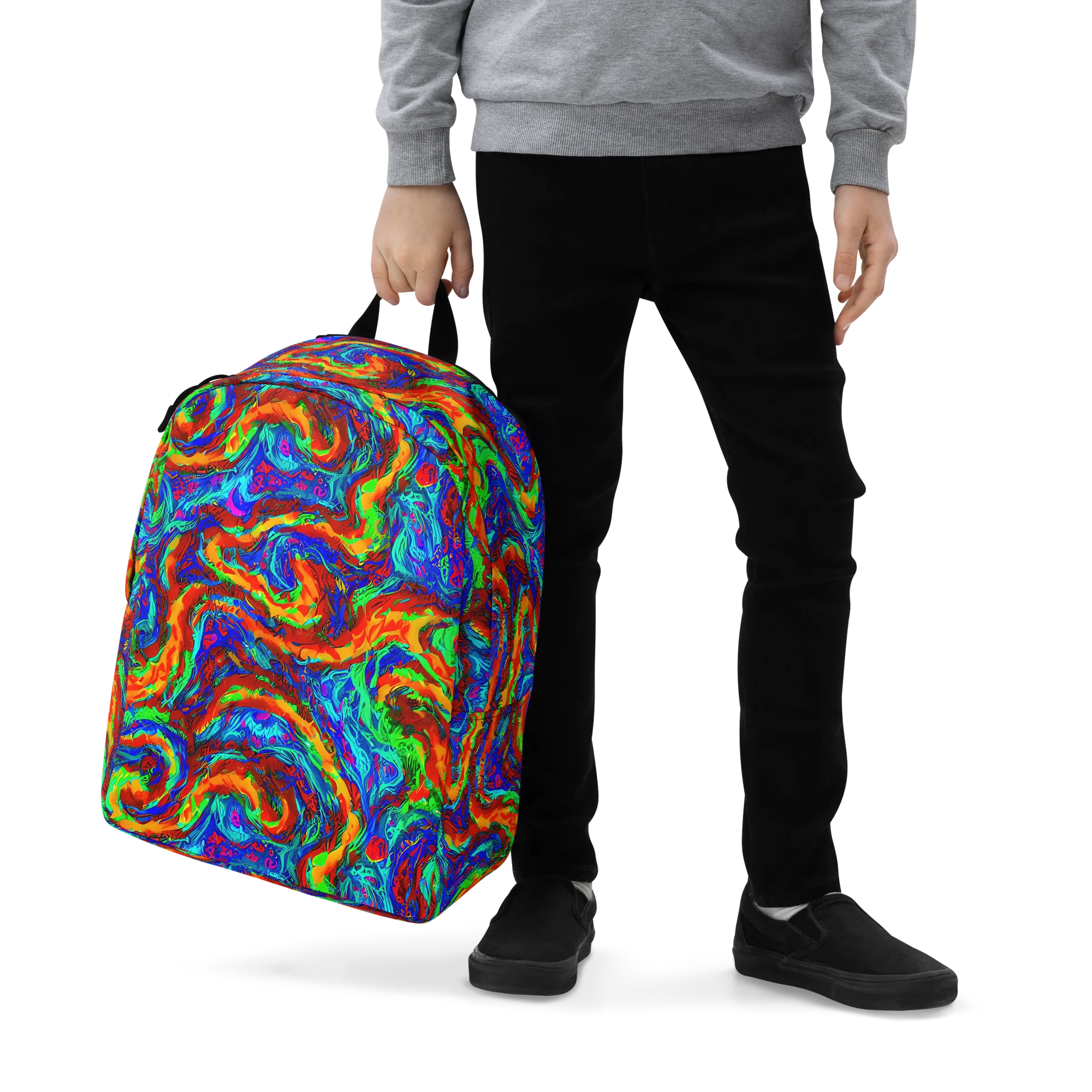 The Chromatic Rush on Minimalist Backpack — Zoomed-in