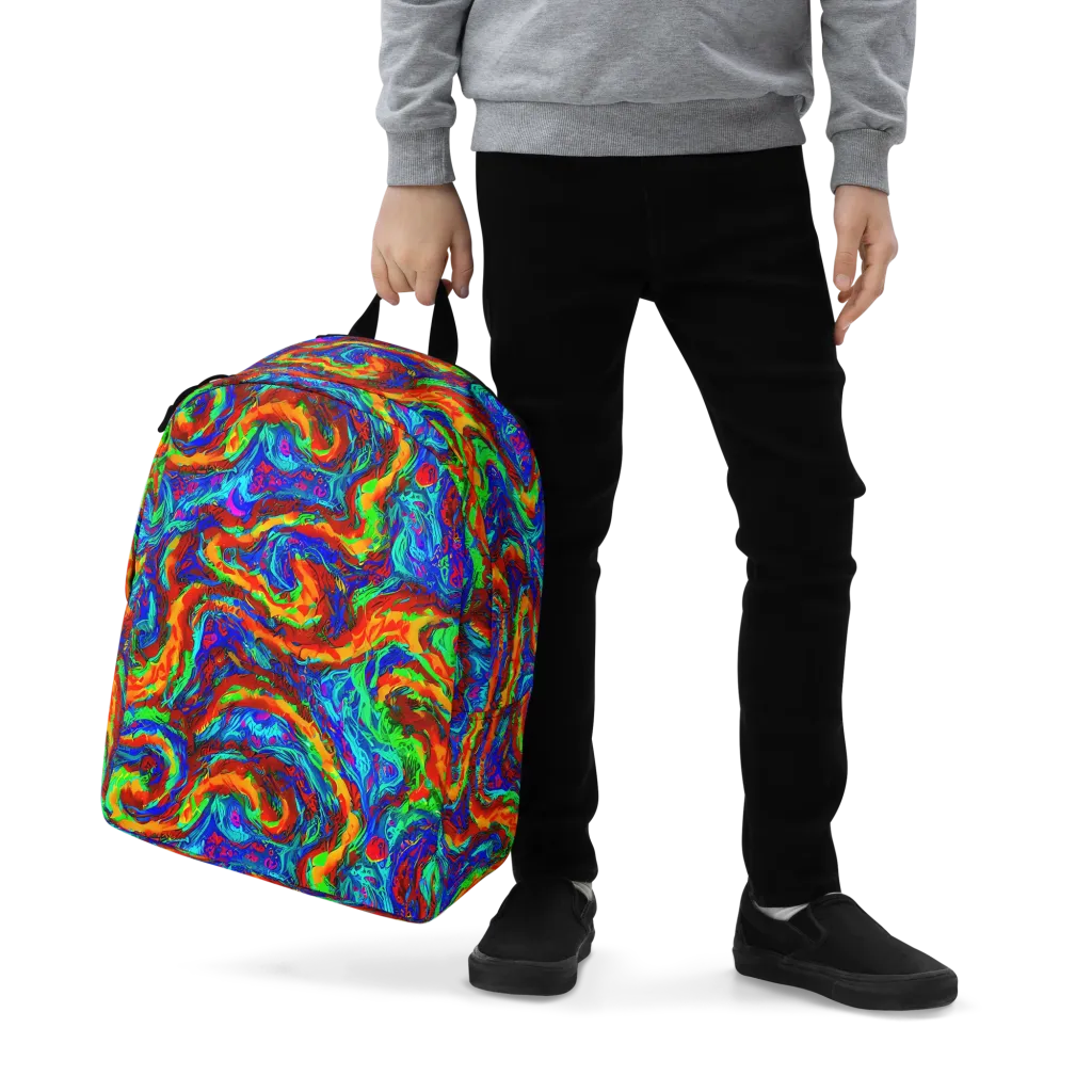The Chromatic Rush on Minimalist Backpack — Zoomed-in