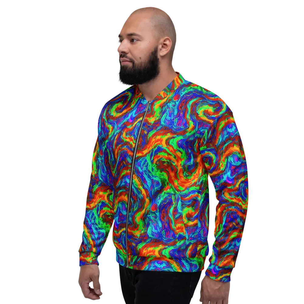 The Chromatic Rush on Bomber Jacket — Left