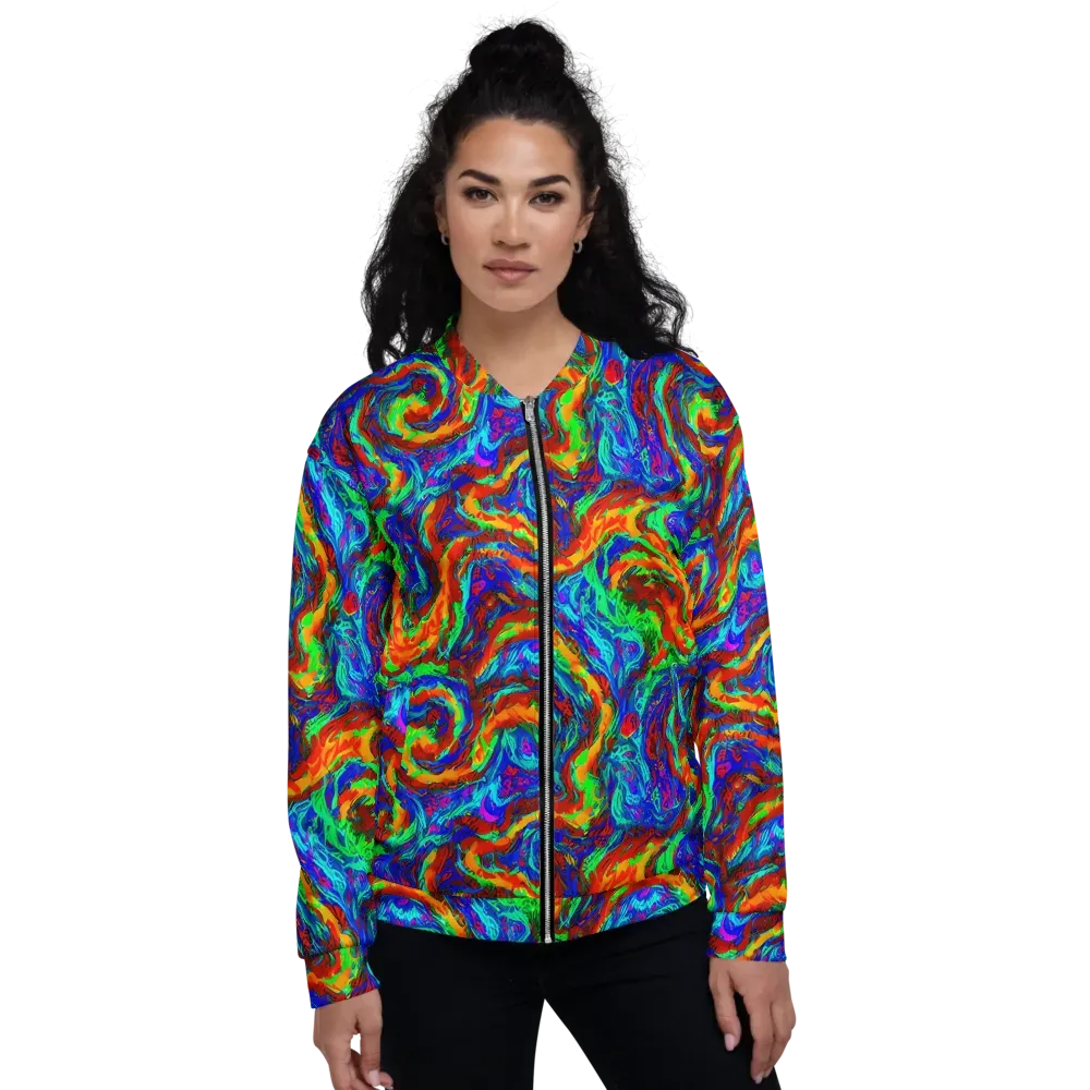 The Chromatic Rush on Bomber Jacket — Front
