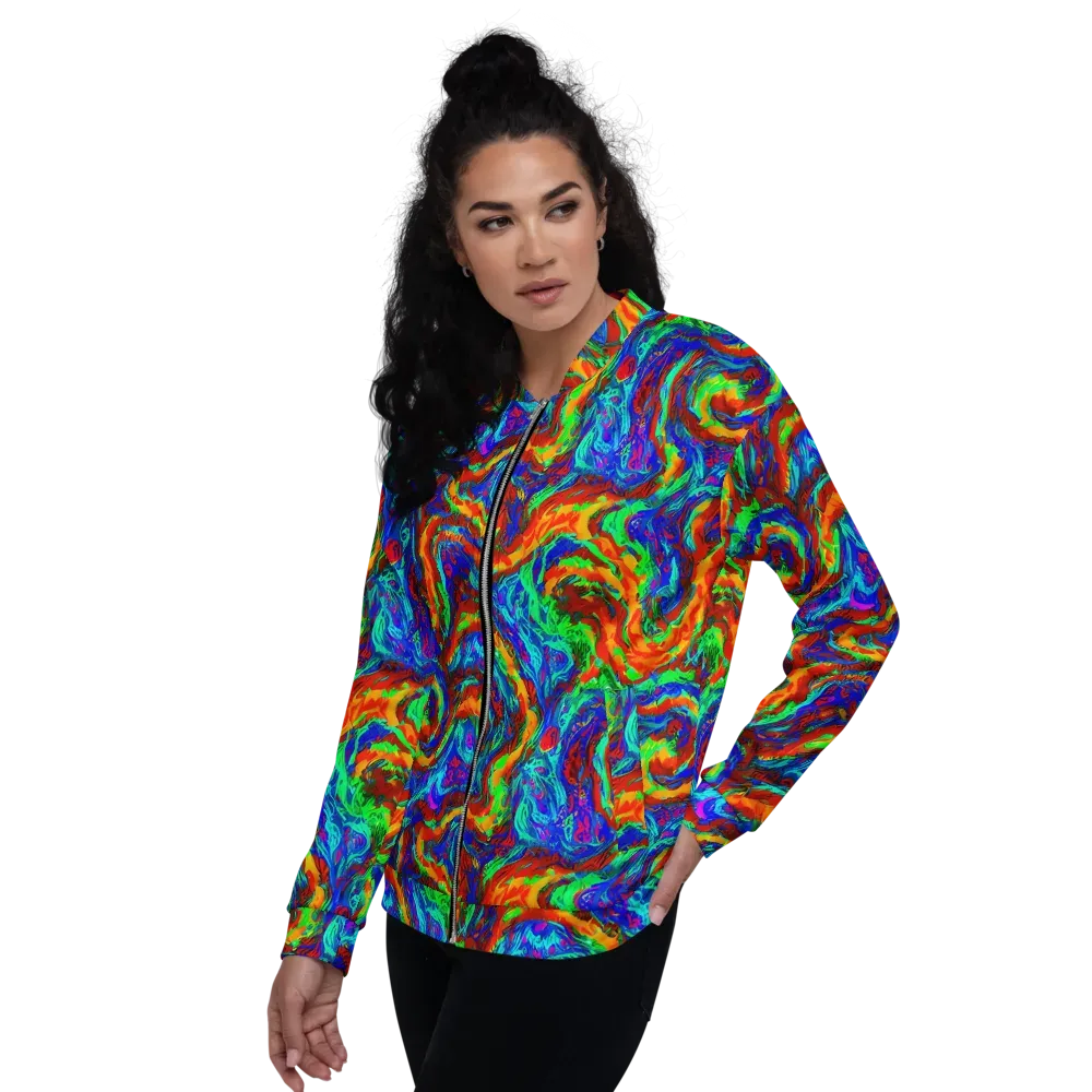The Chromatic Rush on Bomber Jacket — Left