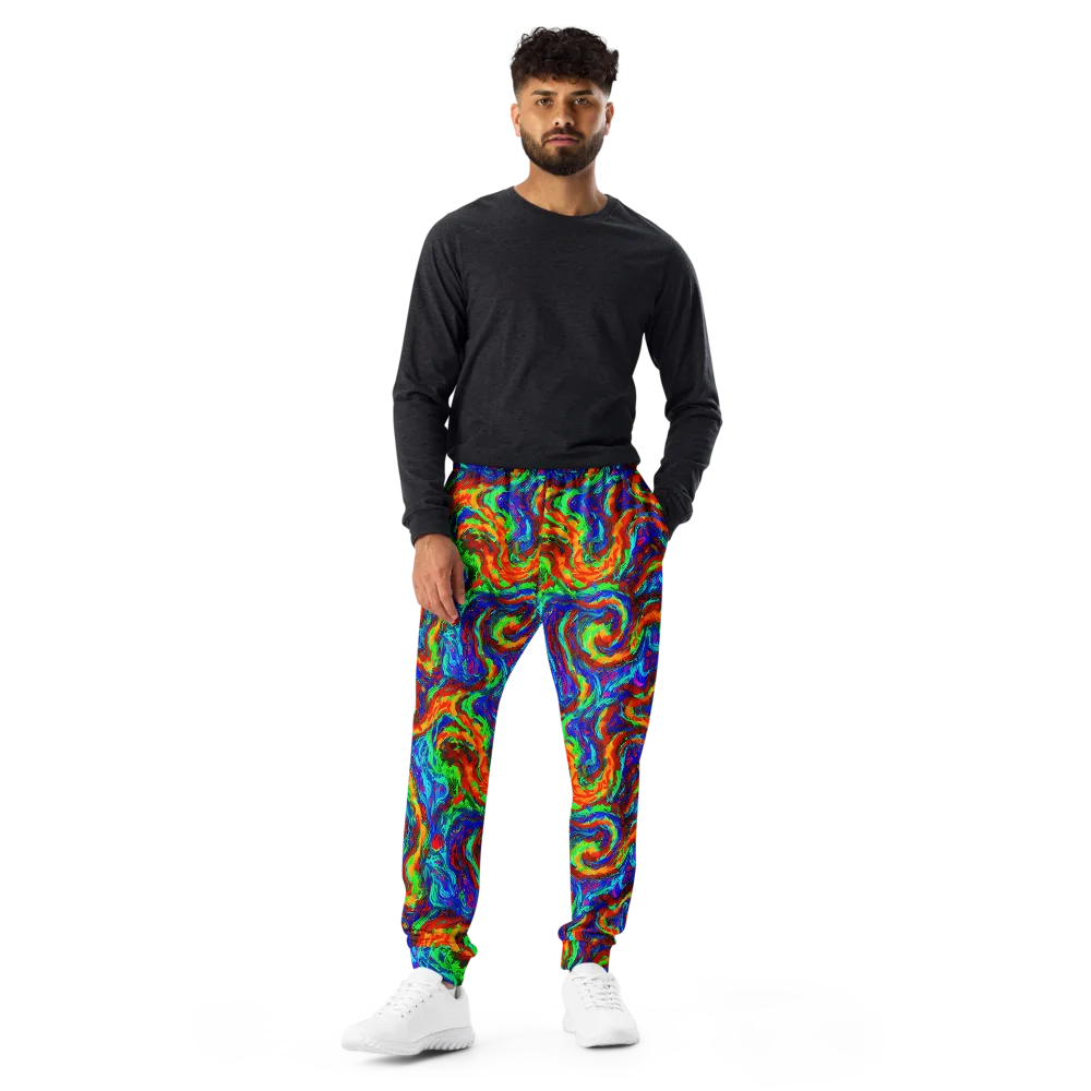 The Chromatic Rush on Men's Joggers — Front