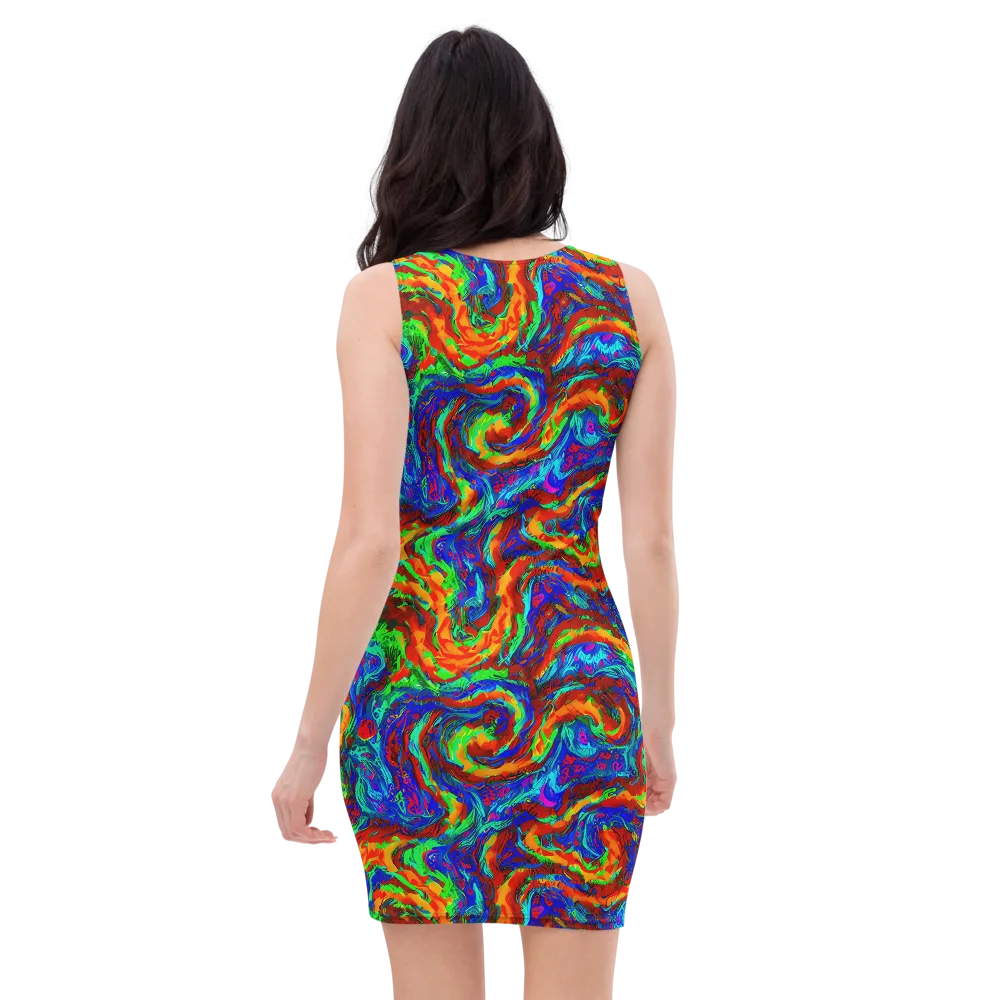 The Chromatic Rush on Bodycon Dress — Back