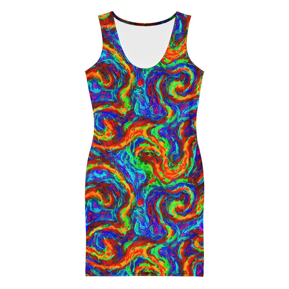 The Chromatic Rush on Bodycon Dress — Front
