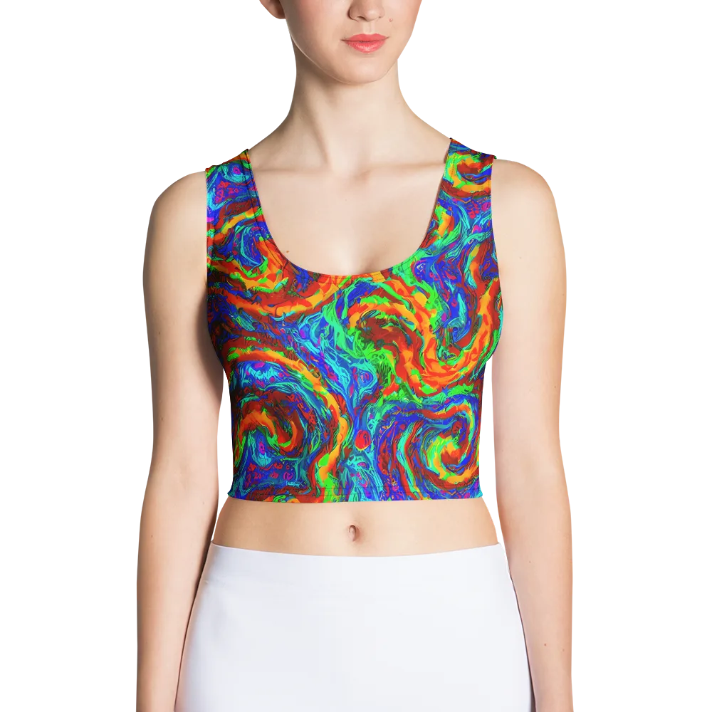 The Chromatic Rush on Crop Top — Front