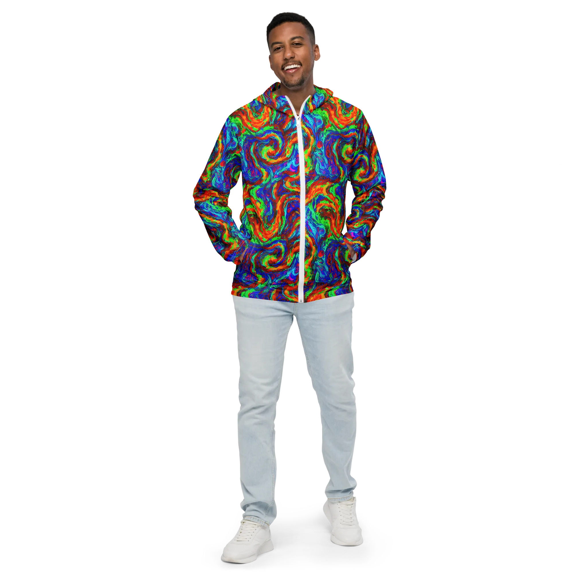 The Chromatic Rush on Men's Windbreaker — Front