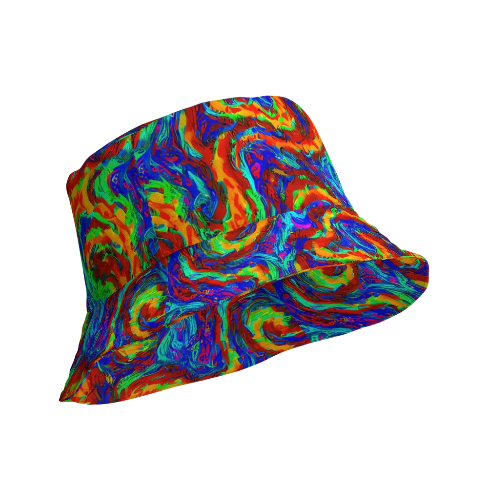 The Chromatic Rush on Reversible Bucket Hat — Product details Outside