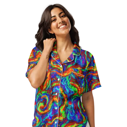 The Chromatic Rush on a Women's Short Sleeve Pajama Top