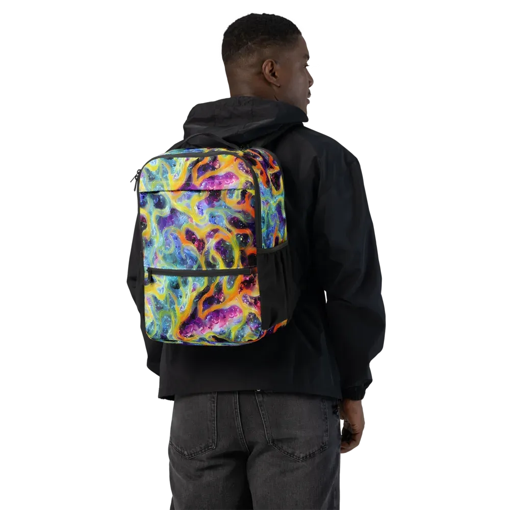 Electric Rivulet on Utility Backpack — Back