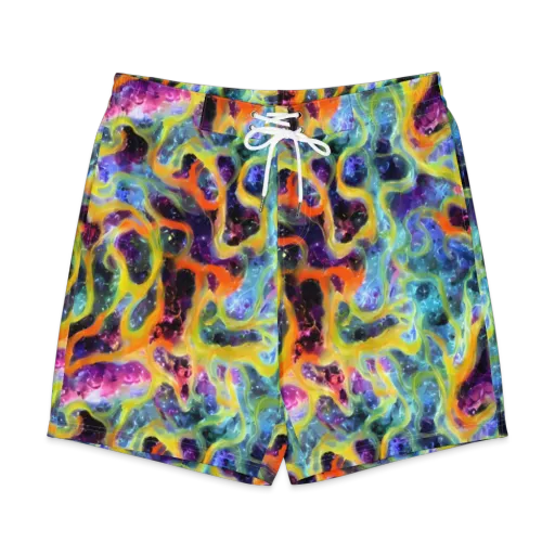 Electric Rivulet on a Men's Board Shorts