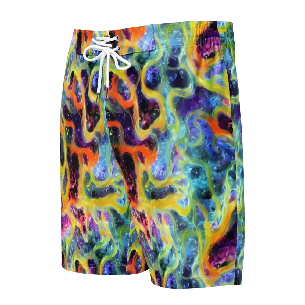 Electric Rivulet on Men's Board Shorts — Front