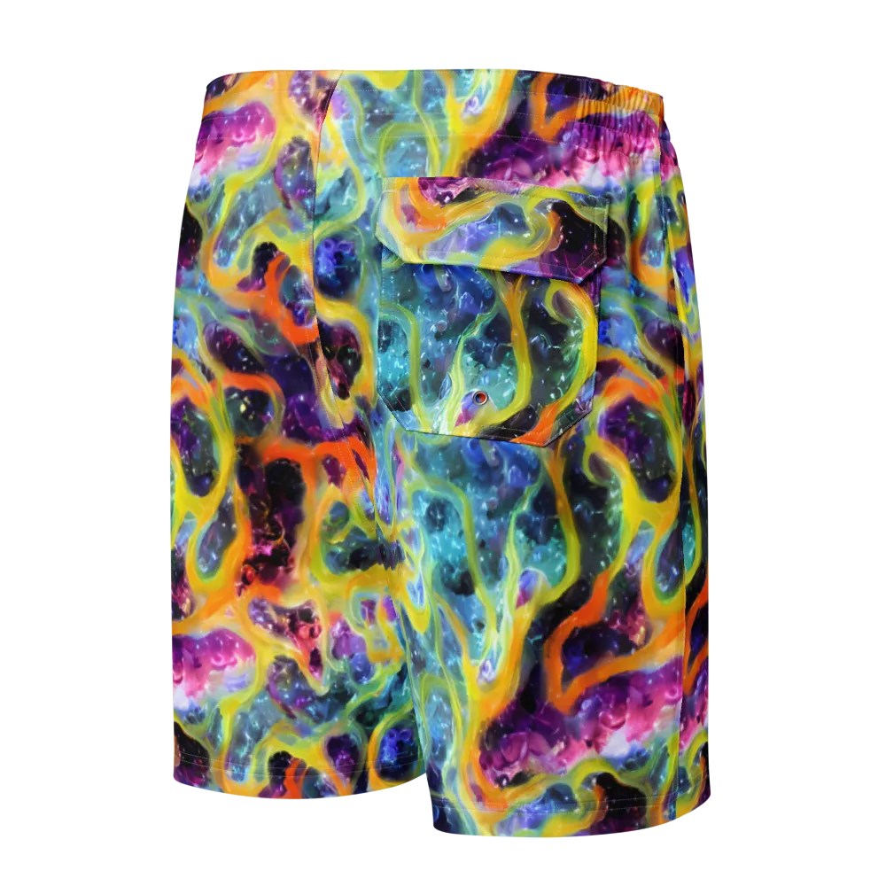 Electric Rivulet on Men's Board Shorts — Back