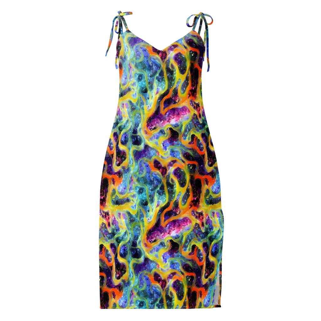 Electric Rivulet on Slip Dress — Front