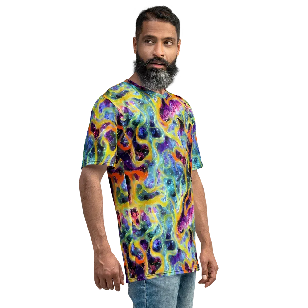 Electric Rivulet on Men's Crew Neck T-Shirt — Right