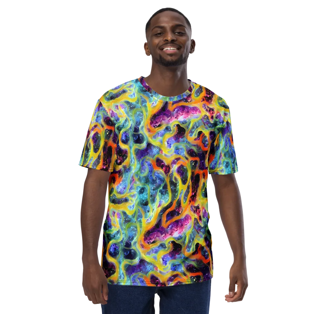 Electric Rivulet on Men's Crew Neck T-Shirt — Front