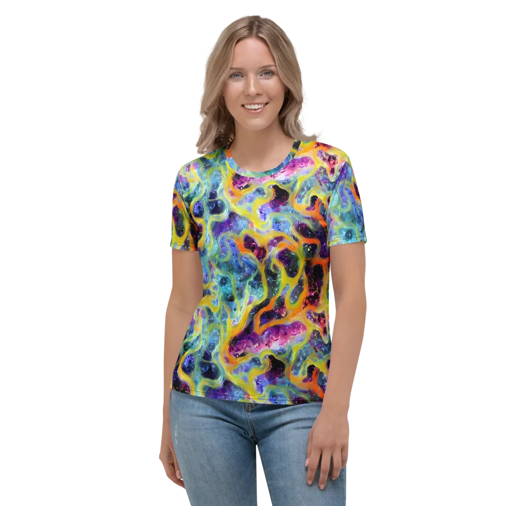 Electric Rivulet on Women's Crew Neck T-Shirt — Front