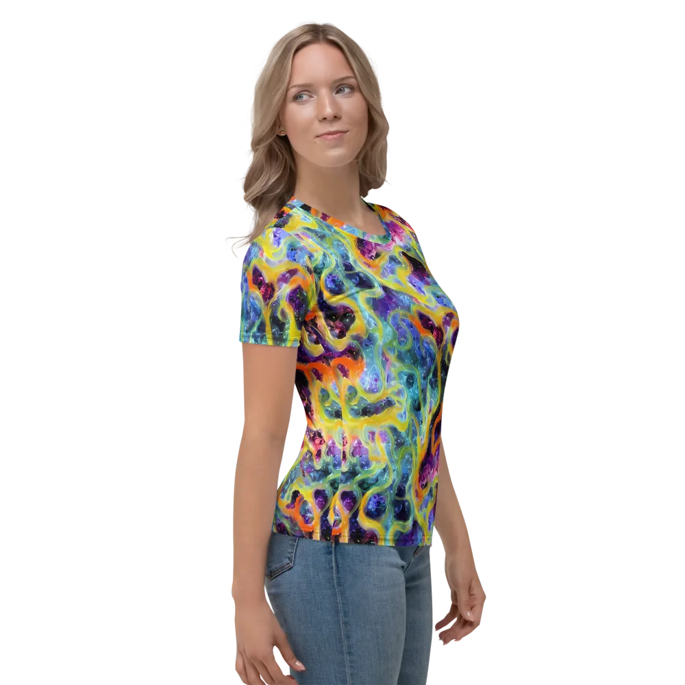 Electric Rivulet on Women's Crew Neck T-Shirt — Right