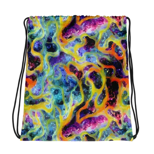 Electric Rivulet on a Drawstring Bag