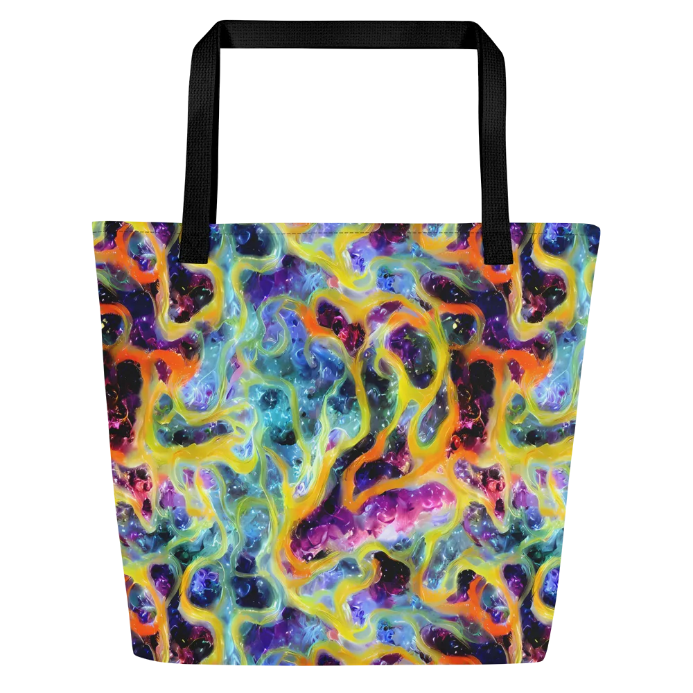 Electric Rivulet on Large Tote Bag W/ Pocket — Front