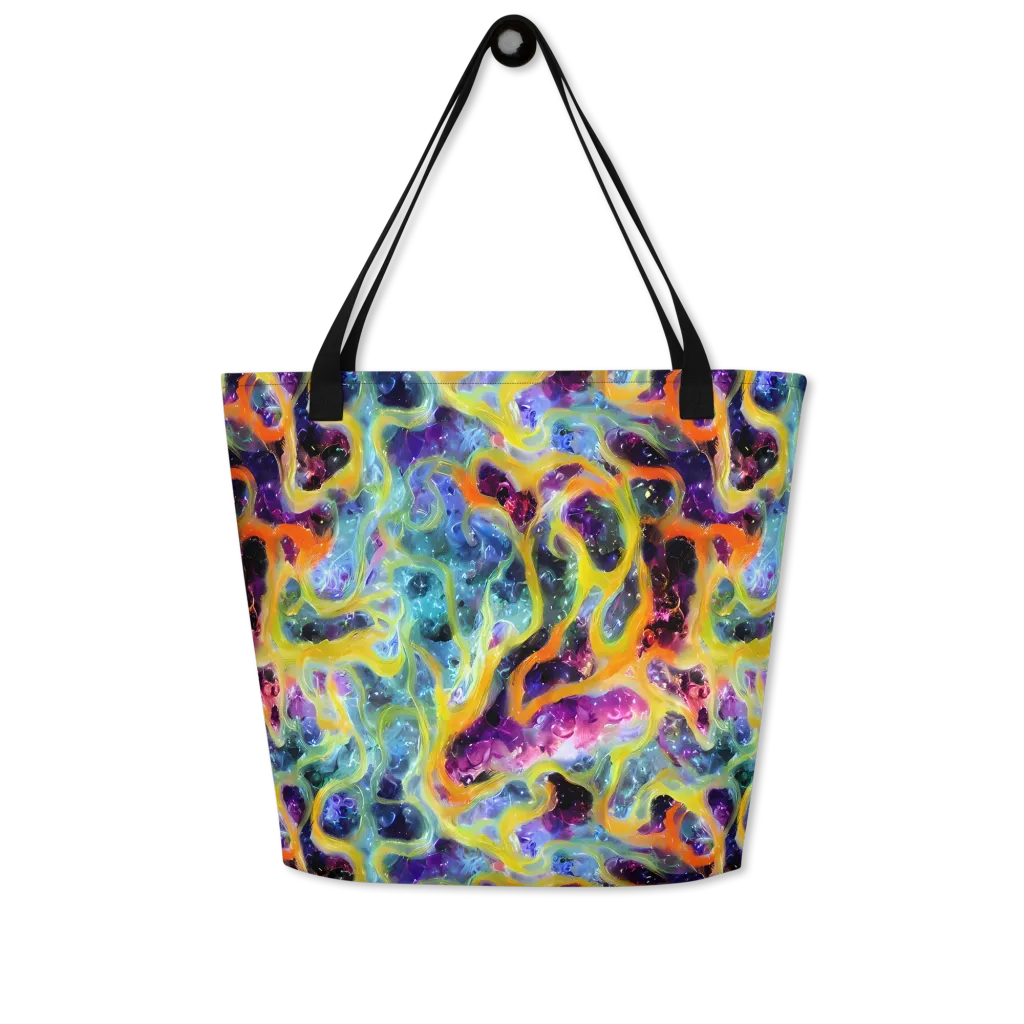 Electric Rivulet on Large Tote Bag W/ Pocket — Front