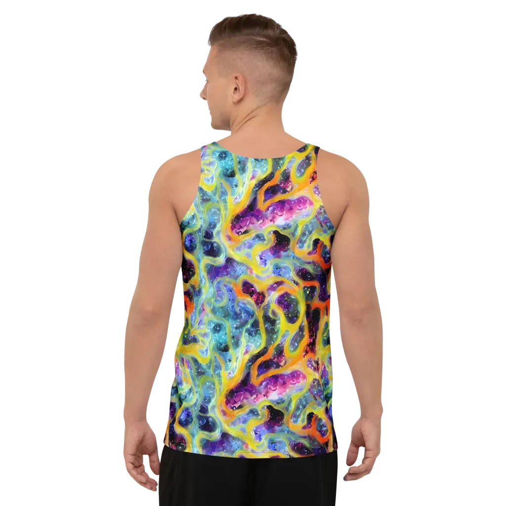 Electric Rivulet on Men's Tank Top — Back
