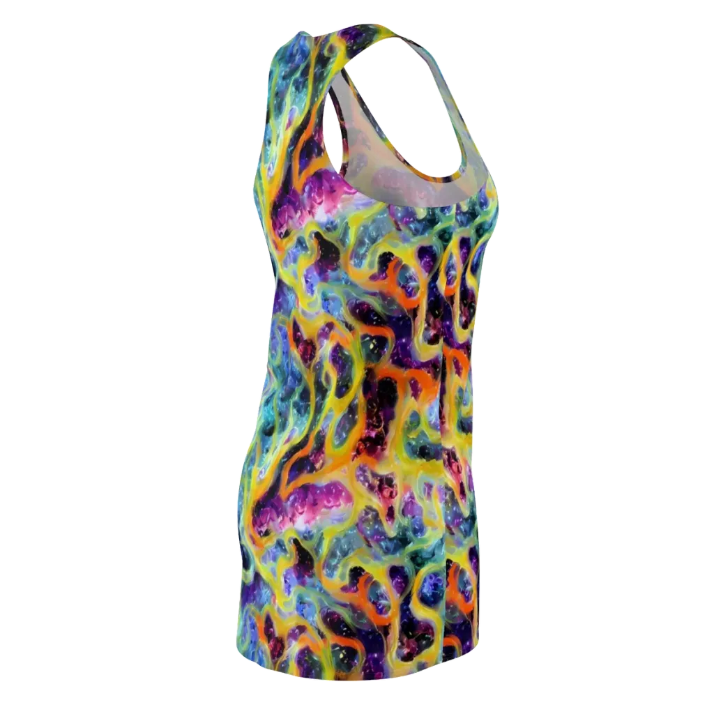 Electric Rivulet on Racerback Dress — Back Side